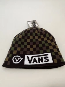 Vans Reversible Beanie Camo And Checkered Vans SKATEBOARDING Beanie New - Picture 1 of 14