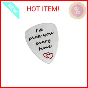 I'd Pick You Every Time Guitar Pick, Musical Gift, Anniversary Date, Valentine's - Picture 1 of 2