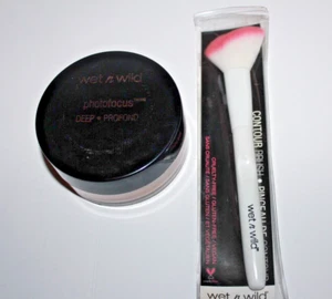 Wet n Wild Photofocus Loose Setting Powder #522B Deep Profond Sealed + Brush - Picture 1 of 2