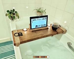 Nautical Themed Bath Caddy - Rustic Bath Bridge - Bath Board - Picture 1 of 7