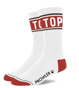 PROWLER FETISCH CREW SOCKEN WEISS BAUMWOLLE SLOGAN TOP SOCKEN SCHWULE FETISCHSOCKEN - Bild 1 von 3
