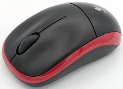 Logitech M215 Wireless Optical Mouse Red Black -NO USB UNIFYING RECEIVER DONGLE - Image 1 of 4