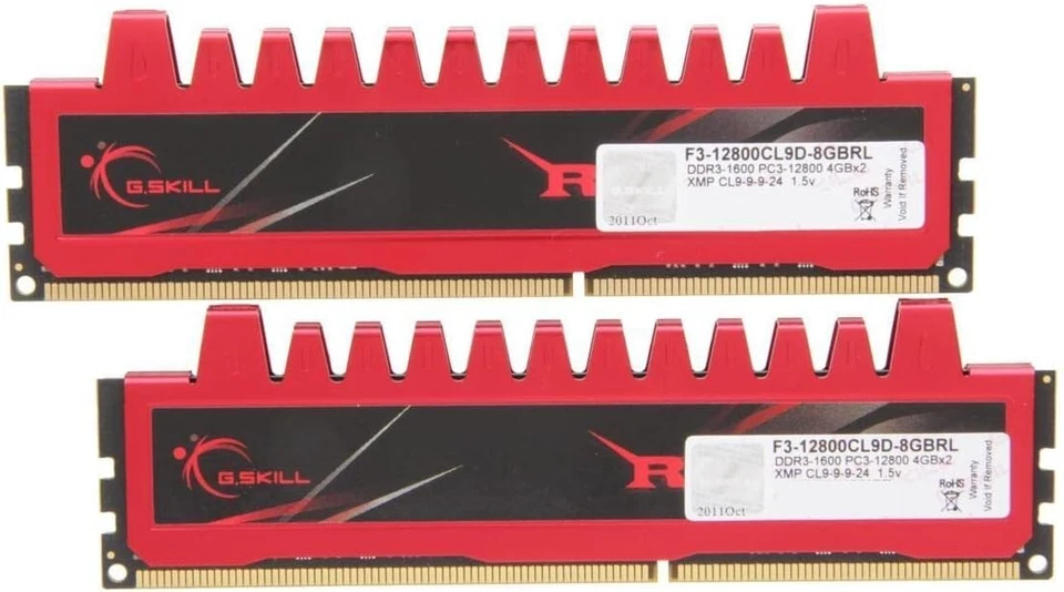 G.Skill Ripjaws X F3-12800CL9D-8GBRL 8GB (2x 4GB) DDR3 1600MHz Dual Channel - Image 1 of 2