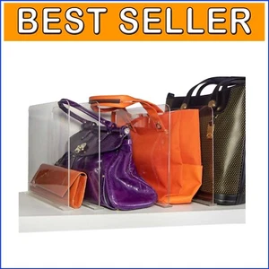 Elegant Acrylic Shelf Dividers - Clear Closet Organization for Stylish Storage - Picture 1 of 7