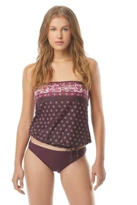 MICHAEL Michael Kors Blouson Bandeau Tankini Top, Size M, MSRP $86 - Picture 1 of 2