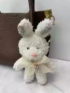 Cute Bunny Bag Charm Kawaii Rabbit Doll Plush Bag Keychain Doll Handbag Keyring - Picture 1 of 2