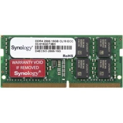 Synology D4ECSO-2666-16G 16GB DDR4 SDRAM Memory Module for NAS Server - SoDIMM - Image 1 of 2