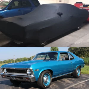 For 69-88 Chevrolet Nova Custom Indoor Full Car Cover Satin Stretch Dustproof US - Bild 1 von 10