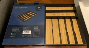 Roy Craft Wood Drawer 7 Slot Organizer Premium 100% Bamboo - Picture 1 of 6