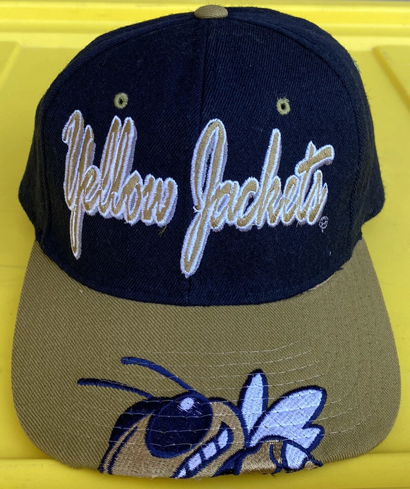 Vintage Georgia Tech Yellow Jackets Starter Brim Logo Snapback Hat Cap 100% Wool - Image 1 of 4