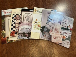 RARO!!! ¡Lote floral vintage de 6 patrones de punto de cruz diferentes marcas!! - Imagen 1 de 17