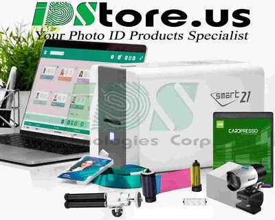 New IDP Smart-21S Single Side Photo ID Card Printer Bundle P/N 653311B - Image 1 of 4