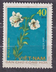 VIETNAM North 1975 SC#759 used 40xu st., Medicinal Plants, Lilium brownii. - Picture 1 of 1