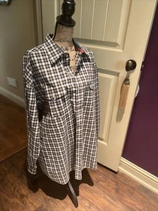 Wrangler Twenty X Blue White Plaid Button Down Western Rodeo Shirt XXL 2XL - Picture 1 of 12