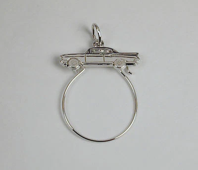 Sterling Silver '57 Chevy Charm Holder Free U.S Shipping - Imagem 1 de 3