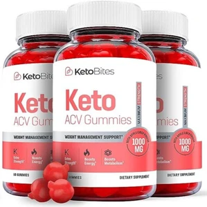 (3 Pack) Keto Bites ACV Gummies Weight Loss - 180 Gummies - Picture 1 of 2
