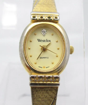 Reloj para mujer Westclox cuarzo ovalado esfera analógica causal 17 mm redondo ovalado (D824) Foto 1 de 4