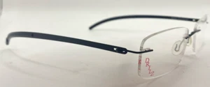 BLINK EYEGLASSES FRAMES ONLY NEW DRILZ D2 BLACK RIMLESS 52-18-145 - Picture 1 of 8