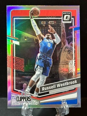 Cortapelos paralelos Russell Westbrook Panini Donruss Optic Silver 2023-24 Foto 1 de 2