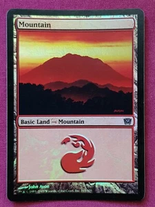 Magic The Gathering 9TH EDITION FOIL MOUNTAIN land card MTG - Picture 1 of 2