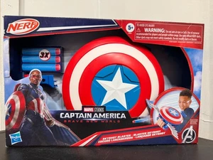 Marvel Capitán América Brave New World Nerf Skyshot Blaster - Imagen 1 de 11