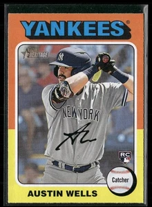 Austin Wells 2024 Topps Heritage Rookie New York Yankees #442 - Picture 1 of 2