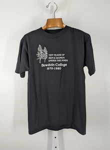 Bowdoin College Ten Year Anniversary Co-Ed 1981 Maine 5050 L Artex Feminist USA - Picture 1 of 3
