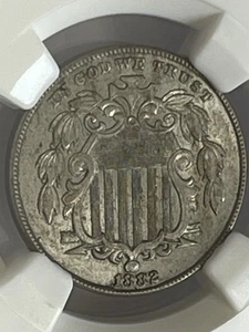 1882 SHIELD NICKEL NGC MS 61 Variety 2 Liberty Head kostenloser Versand - Bild 1 von 6