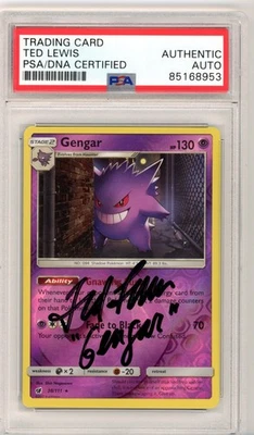 PSA Signed Ted Lewis Pokémon TCG Gengar Crimson Invasion 38/111 Reverse Holo - Image 1 of 2