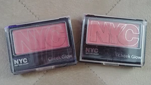 Lot 2 NYC New York Cheek Glow Pressed Powder Blush Makeup Travel Case Pink Color - Picture 1 of 12