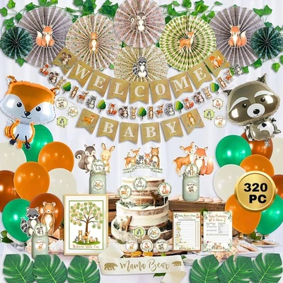 268 Piece Woodland Baby Shower Decorations for Boy Or Girl Kit | Gender Neutr... - Image 1 of 4