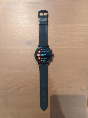 Fossil Gen 5 Carlyle Stainless Steel Android WearOS Smartwatch. Silicone strap. - Image 1 of 4