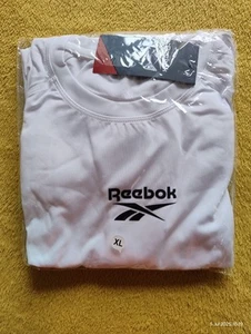 Reebok Play Dry Mens XL Long Sleeve Shirt White Base Layer Lightweight - Picture 1 of 7