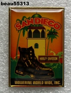 ⭐2006 HARLEY DAVIDSON SAN DIEGO UNIVERSITY WOLVERINE FOOTWEAR JACKET VEST PIN - Picture 1 of 1