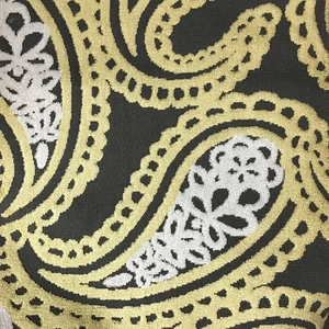 PIPPA - BOLD PAISLEY DESIGN CUT VELVET UPHOLSTERY FABRIC BY THE YARD - Picture 1 of 8