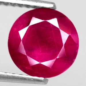 2.61Ct. Natural Gemstone Ruby Top Red Pink Round Unheated Tanzania Ravishing - Picture 1 of 7