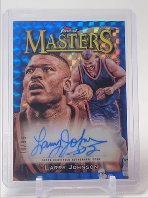 LARRY JOHNSON 2023-24 TOPPS FINEST MASTERS AZUL GEOMÉTRICO AUTOMÁTICO/99 Q4841 Foto 1 de 2