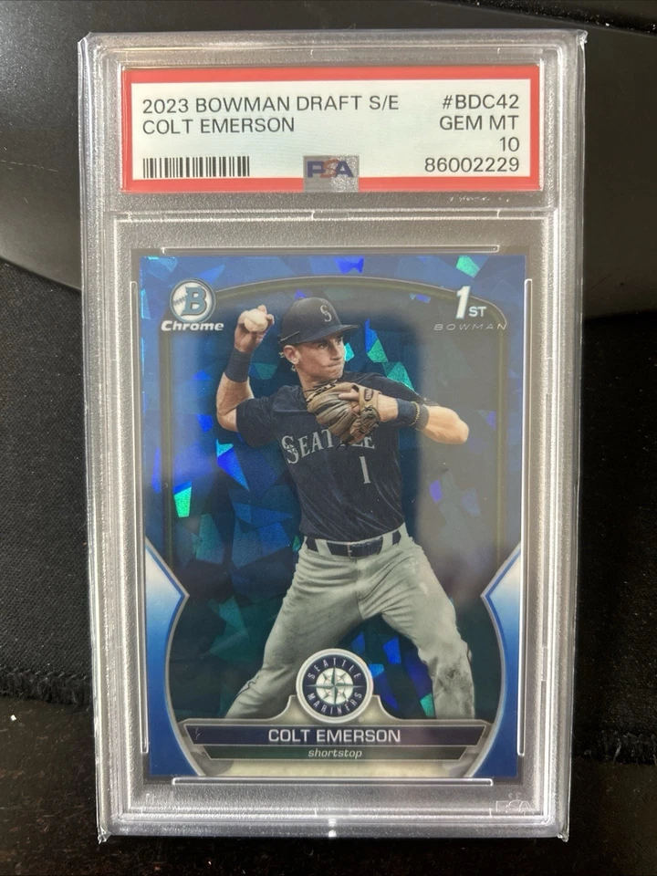 2023 Bowman Chrome Sapphire Edition Colt Emerson #BDC42 PSA 10 1st At - Image 1 of 1