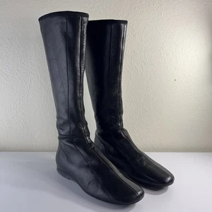 BOTAS DE MONTAR PRADA de cuero hasta la rodilla tacón bajo cómodas elásticas talla 36 EE. UU. 5,5 - Imagen 1 de 16