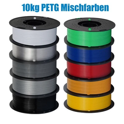 10KG 3D Printer Filament PETG 1.75 mm Bundles 1KG Roll Lot Colors Mix White Blue - Image 1 of 4