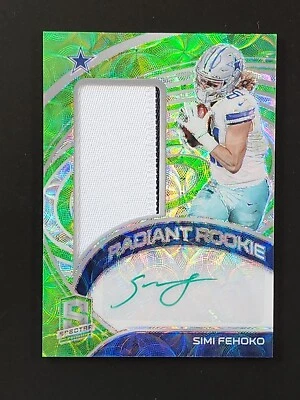 2021 Panini Spectra Radiant RC Auto Prizm #RRS-SF Simi Fehoko Cowboys 30/35 - Image 1 of 4