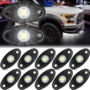 12Pods White LED Rock Fender Lights Neon Underglow Lights for Car Truck ATV SUV - Picture 1 of 12
