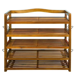 Schuhregal Schuhschrank Holz Schuhablage Schuhständer Schuh Regal Massiv XXL - Bild 1 von 7