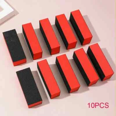 Bloco de lixa preta 5/10 peças profissional arquivos de unhas coloridas de alta qualidade - Imagem 1 de 4