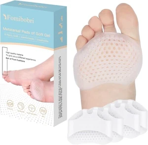 Silicone Gel Metatarsal Pads for Women & Men Ball Foot Cushion Pain Relief Gift - Picture 1 of 7