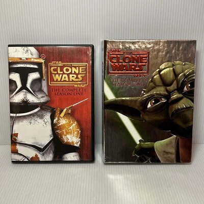 Star Wars: The Clone Wars - Complete Season 1 & 2 (DVD + Booklet, 2008) Animated Foto 1 de 4