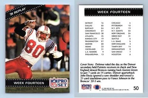 Week Fourteen #50 NFL Pro Set 1992 Series 1 Trading Card - Picture 1 of 1