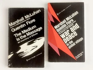 M. McLuhan: Medium is the Massage 1967 + War & Peace in Global Village 1968 PBs - Picture 1 of 9
