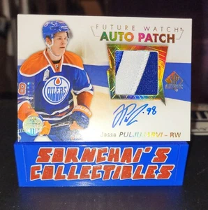 2016-17 JESSE PULJUJARVI SP AUTHENTIC FUTURE WATCH PATCH Auto AUTOGRAPH RPA /100 - Picture 1 of 8