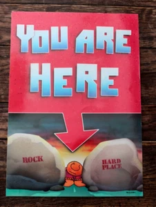 Poster laminato vintage 1990 Argus ZIGGY You Are Here Rock Hard Place - Foto 1 di 2